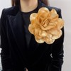 Dainty Satin Fabric Rose Flower Extra Large Big Brooches Lapel