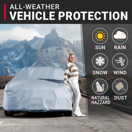iCarCover Fits: [Buick Reatta] 1988-1991 Premium Full Car Cover Waterproof All Weather Resistant Custom Outdoor Indoor Sun Snow Storm Protection Form-Fit Padded Cover with Straps