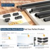 Gyykzz 6'6" Black Cable Railing Handrail, Stainless Steel T304 Rectangular
