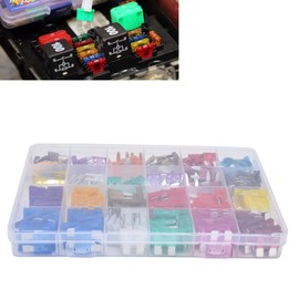 Car Fuse Assortment Kit, 2‑40A 250Pcs Replacement Blade Fuses Strong Conductivity Aluminum Alloy with Storage Box for Marine for RV for Electrical Equipment