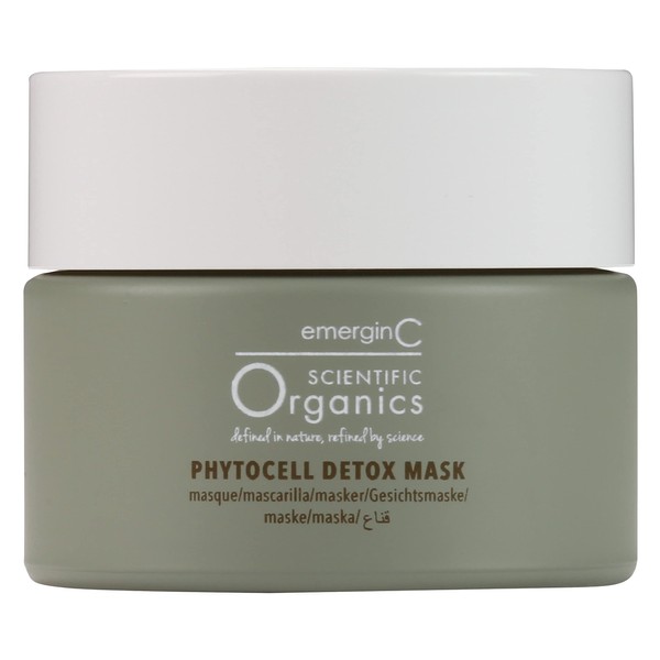 EmerginC Scientific Organics Phytocell Detox Mask - Hydrating Facial Mask with French Green Clay, Seaweed + Plant Stem Cells - Draws Out Impurities + Excess Oils (1.6 oz, 50 ml)