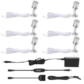 Taysing LED Spot Light Indoor Picture Lights Art Lights Accent Lights Little Spotlight Up Lights for Painting Picture Plants Jewelry Showcase Display Shelves Cabinet(Cold White 6 Pack Dimming&Timing)