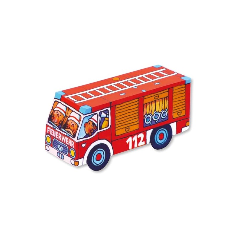 Lutz Mauder Folding Game Fire Engine Set of 8
