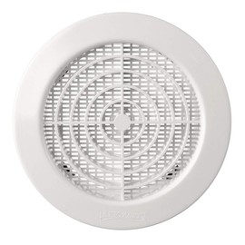 First Plast Mesh Round Hat encastr. with Fly Screen D.125 Blanc-Pass Air 30 CM2