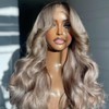 WAQI 32 Inch Ash Blonde Lace Front Wig Human Hair