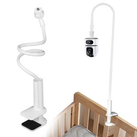 Clamp Holder Camera Wall Mount Metal Surveillance Camera Mount with 1/4 Inch Screw Hole, 360 Degree Adjustable Camera Mount for Outdoor Indoor Home Security Camera System, 1 Piece Iron