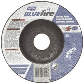 Norton Blue Fire Plus Depressed Center Abrasive Wheel, Type 27, Zirconia Alumina and Aluminum Oxide, 7/8" Arbor, 4-1/2" Diameter x 1/4" Thickness (Pack of 25)