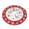 Snowflake Reindeer Red Christmas Tree Skirt 48" Xmas Tree Mat