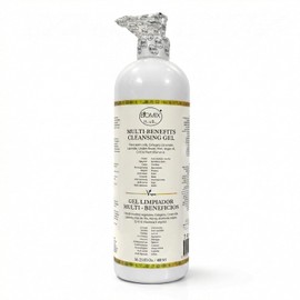 Biomix Gel Limpiador Multi Beneficios 15 en 1 Premium: Reemplaza 5 Productos para Rostro Cuerpo Cabello Zona Intima, Células Madres, Colágeno, Ceramida, Argán, Q10, Vegano, Aclarante- 480 ML