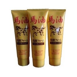Horse Oil Facial Wash Foam, 4.2 oz (120 g), Set of 3