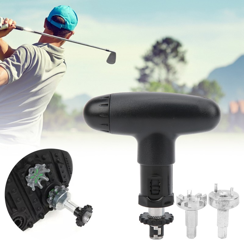 Golf Multi Functional Shoe Cleat Wrench Spikes Remover Ratchet Handle