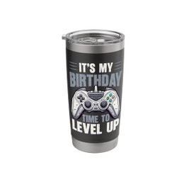 It's My Birthday Time To Level Up Video Game Console Brother Stainless Steel Insulated Tumbler