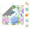 Dish Drying Mat Spring Hummingbird Flower Hydrangea for Kitchen Counter