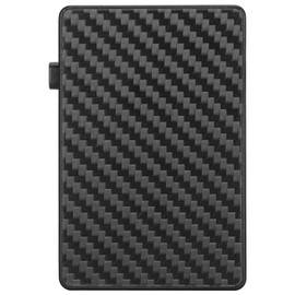 Business Card Holder Portable Anti Theft Carbon Fiber Credit Card Case for Men Women(Black X64#)