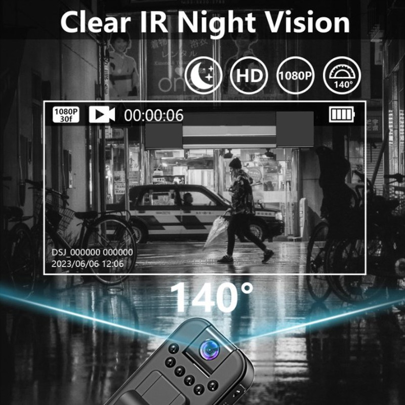 Body Worn Camera HD 1080P Infrared Night Vision Motion Detection