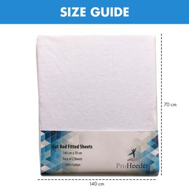 Proheeder Cot Bed Mattress Protector - Terry Noiseless, Super Soft Breathable & Washable Topper in Cosy Fleece for Comfort & Warmth - Quilted Mattress Topper with Stretch Skirt | (White, 140x70 cm)