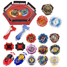 ASVEXKW Bey Battling Top Burst Blade Toy Great Birthday Gift Present for Children Kids Boys Ages 6 8 10 12+ Combat Battling Game Set 12 Spinning with 1 Battling Top Stadium 4 Launchers