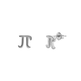 ScienceFox π Pi Symbol Earrings Studs Mathematical Jewelry made of 925 Sterling Silver in Silver Gold Rose Gold Color Gift for Math Enthusiasts