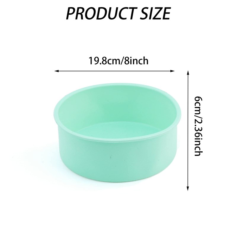 NEUSID 2 Stück Silikon Backform, 20cm Rund Antihaft Kuchenform Silikon