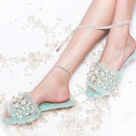 JDGEMSTONE Ankle Bracelets for Women,Sterling Silver Ankle Bracelets,Anklets for Women Sterling Silver,2MM Tennis Ankle Bracelet for Women 9.5+2in, Silver Anklets for Women,Bling Women's Anklets