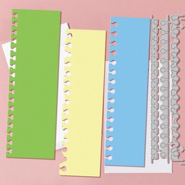 GLOBLELAND Vintage Torn Edge Interface Label Cutting Dies for DIY Scrapbooking Metal Postage Stamp Cut Dies Planner Die Cuts for Card Making Embossing Photo Album Craft Decor