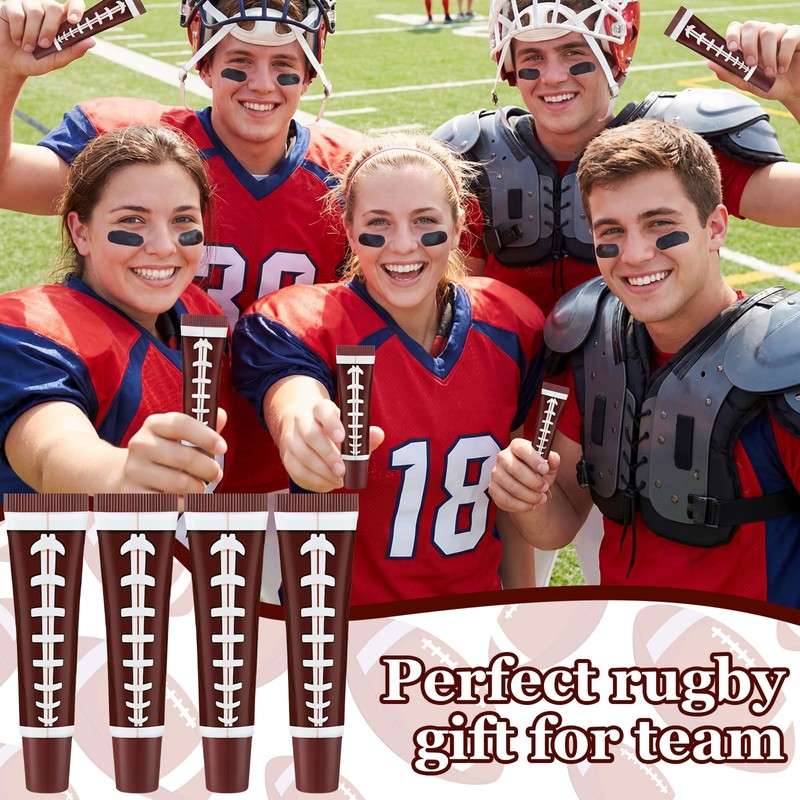 Swiffen 36 Pcs Football Party Favors Bulk Vanilla Rugby Lip