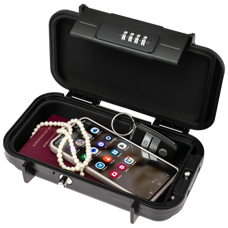 HMF 318-02 Portable Safe with Combination Lock, Waterproof Mini Safe