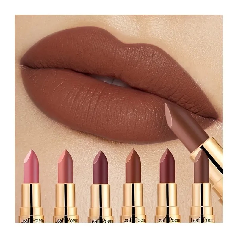 Pintalabios,6 Labiales Terciopelo Mate Waterproof