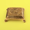Tarini Gallery Brass Handcarved Chowki Small Stool Bajot elevated Engraved