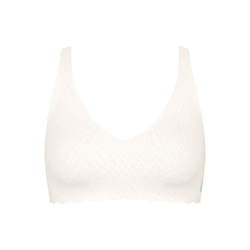Sloggi Women's Zero Feel Bliss Soft Bra, Silk White