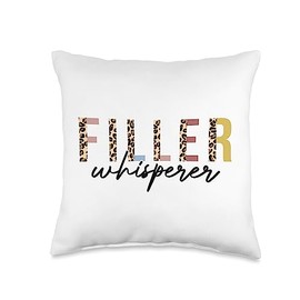Filler Whisperer Nurse Injector & Med Spa Quote Whisperer Lip Fillers Injection Nurse Injector Throw Pillow, 16x16, Multicolor