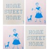 Ninelives Dish Cloth Home Sweet Home and Woman + Cat