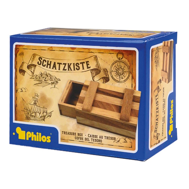 Philos 6016 Treasure Chest, Secret Box, Gift Box, Puzzle Box,