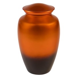 Sunset Brass Cremation Urn for Ashes, Gold and Brown Urn, Adult Sized Cremation Urn, 10.25 Inches High