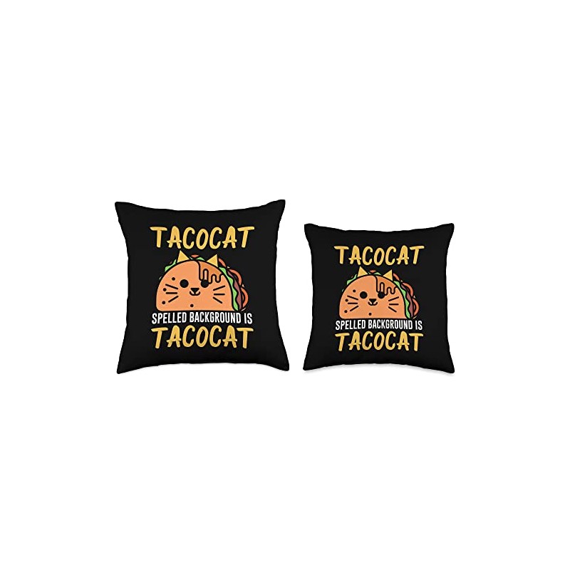 Funny Mexican Tacocat Spelled Backward Is Tacocat Cat Tacos Throw