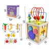 Cubo Actividades Montessori Educativo 7 En 1 Con Laberinto