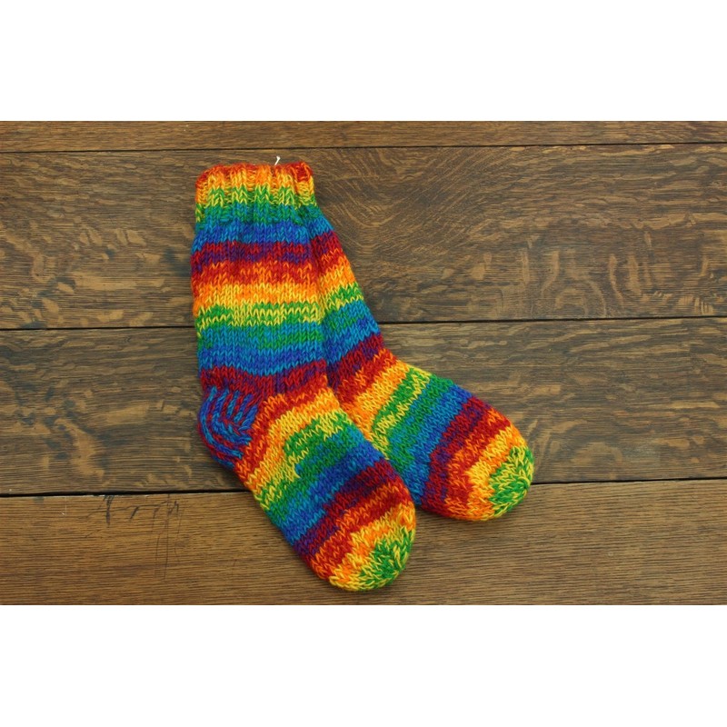 LOUDelephant Hand Knitted Wool Slipper Socks Lined - SD Shredded