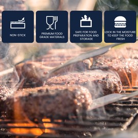 Yenmoz 500 PCS 5.1 Inch Hamburger Patty Paper White Parchment Paper Rounds Non-Stick Food Grade Burger Paper Sheets for Preparing and Storaging Patties Bakings and More