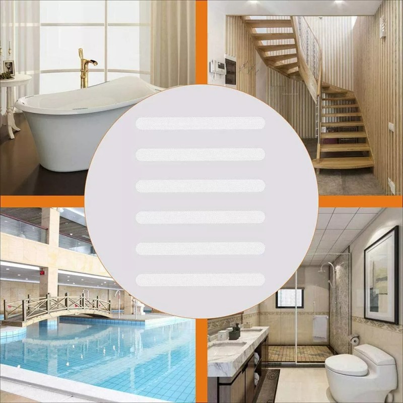 Unbranded 24PCs Bath Tub Shower Stickers Anti Slip Grip Strips