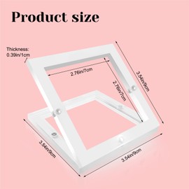 Acrylic Cookie Stencils Partner, 3.54"x3.54" Magnetic Cookie Stencil Frame Stencil Holder for Royal Icing Fondant Airbrushing, Magnetic Template Frame for Cooking Decorating Baking Tool