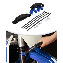 JFG RACING Motorcycle Front & Rear Rescue Pull Belt Universal Adjustable Dirt Bike Pull Straps For Most Pit Dirt Bike Street Bike, BLUE