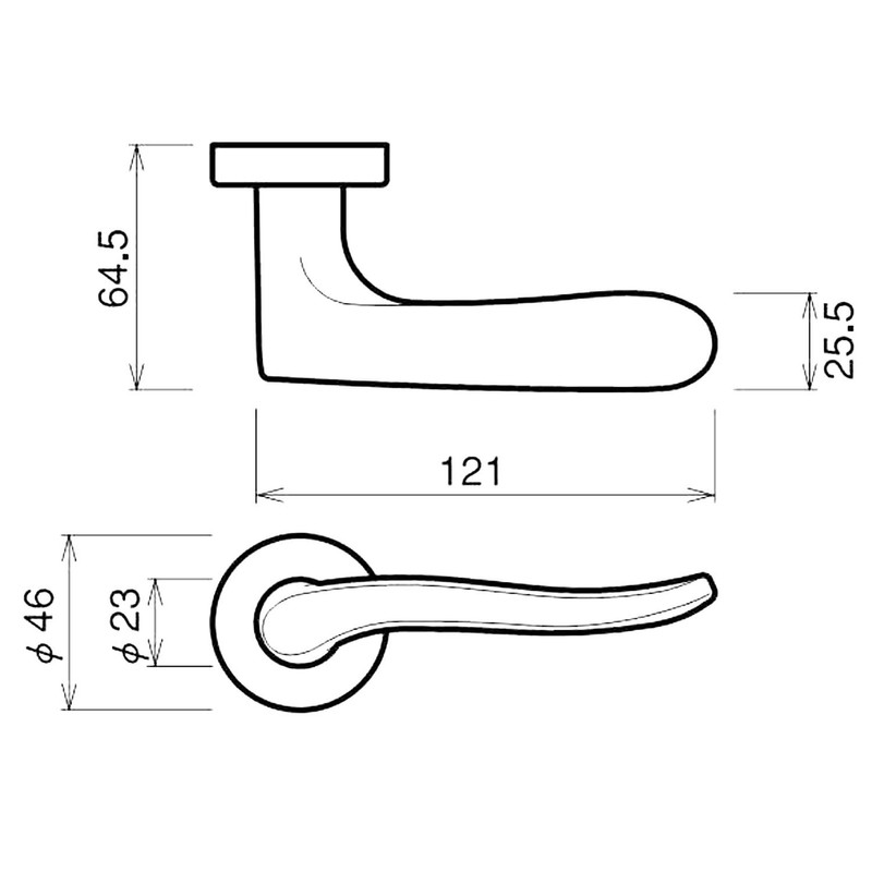KAWAGUCHI 技研 Door Lever Indoor Lock Al Series Boxed Nickel