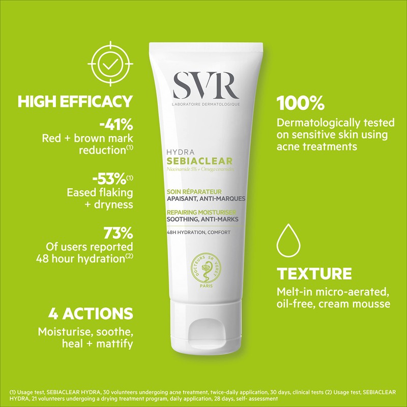 SVR SEBIACLEAR Hydra - Soothing 48hr Hydrating Face Cream for