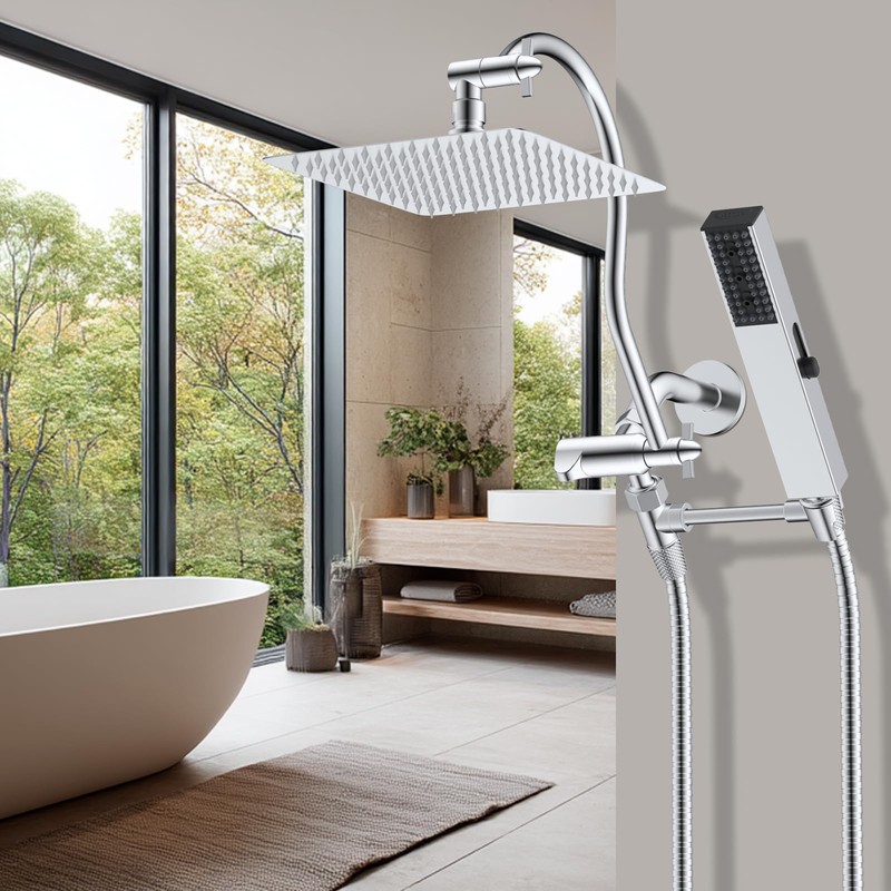 Hibbent All Metal cUPC Certified Shower Head, 10'' High Pressure