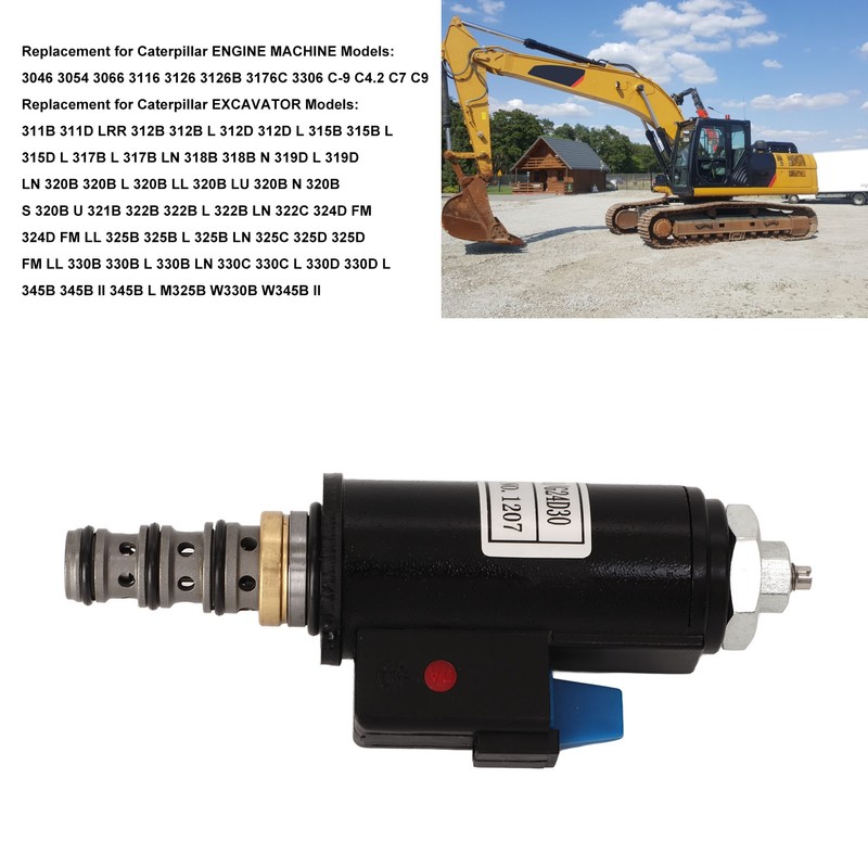 Excavator Solenoid Valve 1211491 Hydraulic Pump Rotary Valve Replacement for