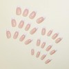French Tip Press on Nails Medium Length Fake Nails Almond