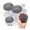 Mafab Set 4 Fibra Metálica Espiral Para Lavar Trastes Cocina