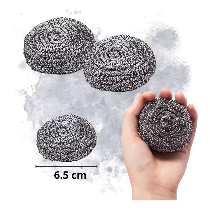 Mafab Set 4 Fibra Metálica Espiral Para Lavar Trastes Cocina