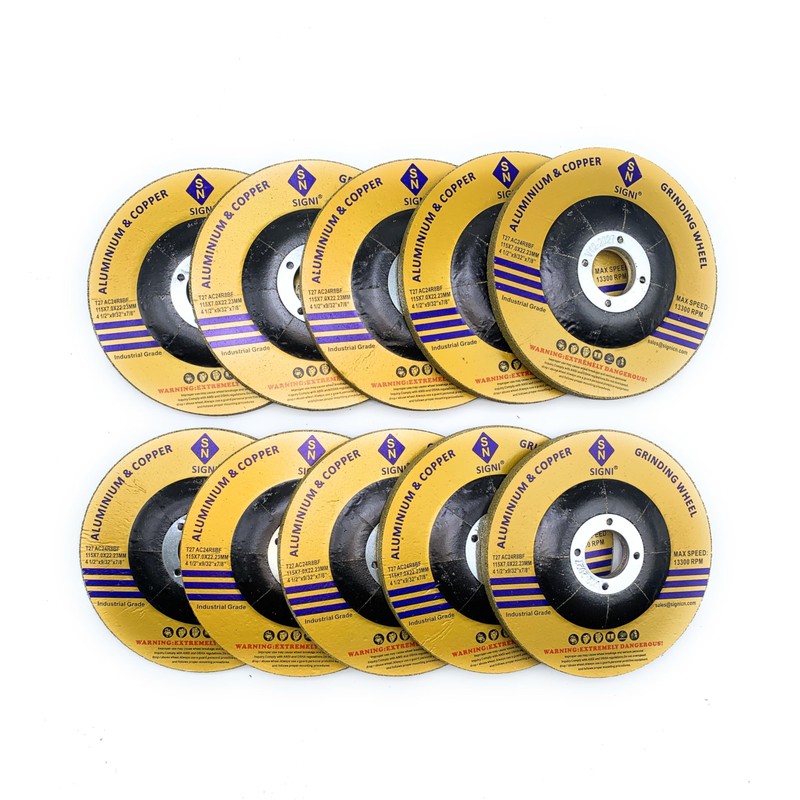 Signi Aluminum Grinding Wheel 4 1/2 for Aluminum Copper Non-Ferrous