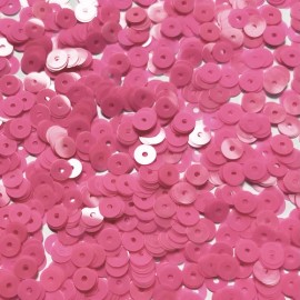 SequinsUSA 6mm Flat Sequins Hot Dolly Pink Fluorescent Transparent Glossy Matte Duo